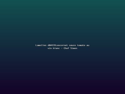 Featured: Lamelles d'encornet sauce tomate au vin blanc - Chef Simon