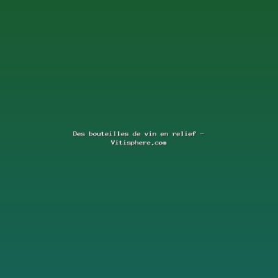 Featured: Des bouteilles de vin en relief - Vitisphere.com