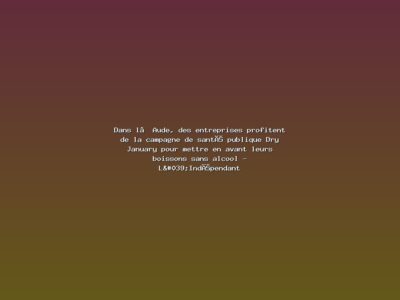 Featured: Dans l&rsquo;Aude, des entreprises profitent de la campagne de sant&eacute; publique Dry January pour mettre en avant leurs boissons sans alcool - L'Ind&eacute;pendant