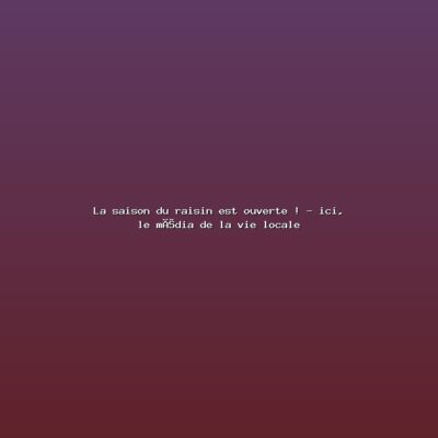 Featured: La saison du raisin est ouverte ! - ici, le m&eacute;dia de la vie locale