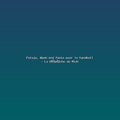 Featured: Palaja. Week-end faste pour le handball - La D&eacute;p&ecirc;che du Midi