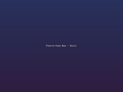 Featured: Pierre-Yves Bon - Voici